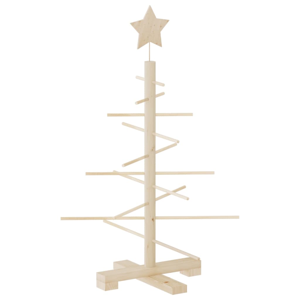 75 cm Wooden Christmas Tree in Pine – Minimalist and Elegant Holiday Decoration